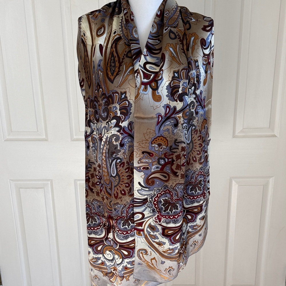 Cynthia Rowley Multicolor Silk Paisley Scarf